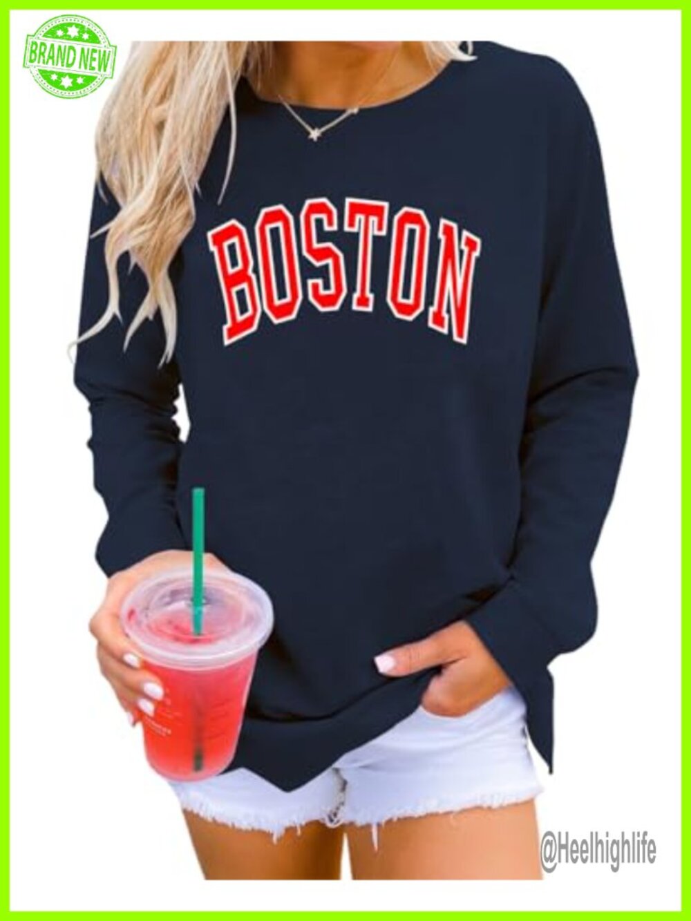Women Long Sleeve Graphic Crewneck Sweatshirt Pullover Casual Top